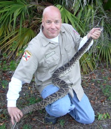 Eastern Diamondback rattlesnake removal from a school in Carrollwood